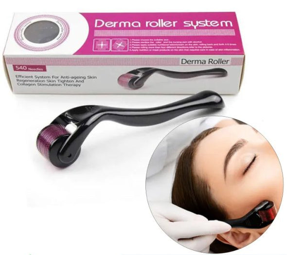 derma roller titanium mezoroller 0.5mm microneedle for facial skin care hair loss treatment tool