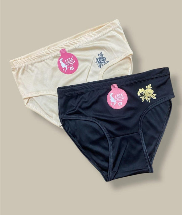 panties/cotton embroidered light weight embroidered panties -pack of 2