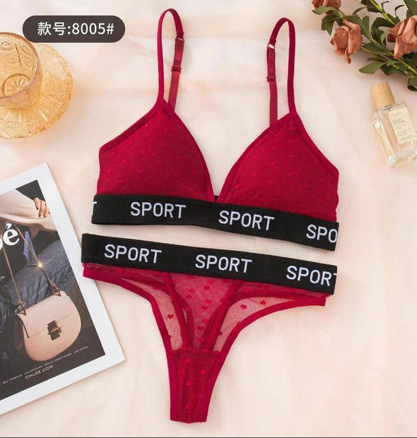 braw and lingerie/comfortable spotrs bra and lingerie set